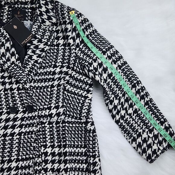 Jade & Ivory 26 International NWT Double Breasted Houndstooth Blazer Peacoat M - Picture 6 of 10